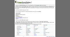 Desktop Screenshot of pokerguruonline.com