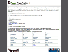 Tablet Screenshot of pokerguruonline.com